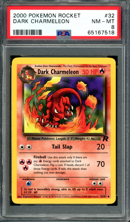 PSA 8 Dark Charmeleon (32/82) [Team Rocket]