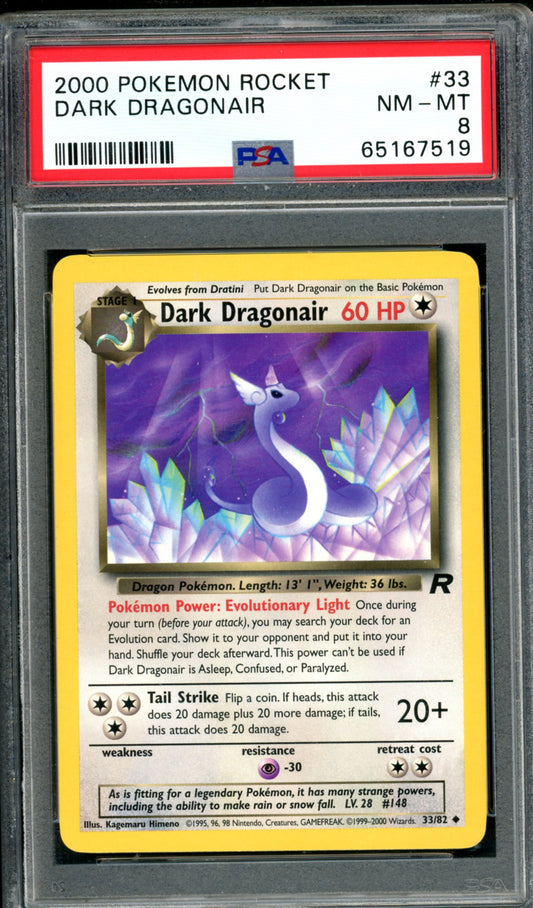 PSA 8 Dark Dragonair (33/82) [Team Rocket]