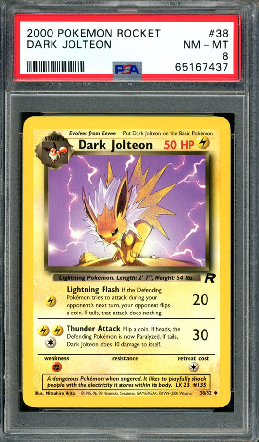 PSA 8 Dark Jolteon (38/82) [Team Rocket]