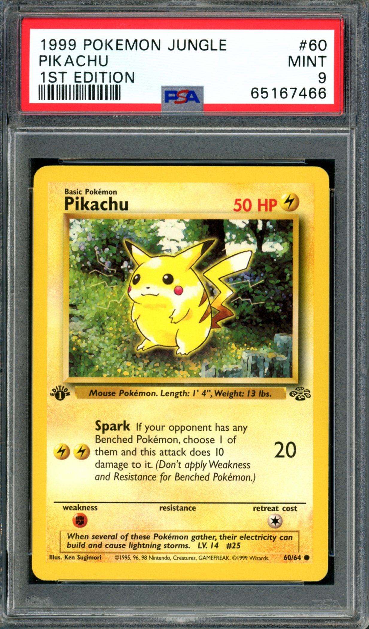 PSA 9 1st Edition Pikachu (60/64) [Jungle]