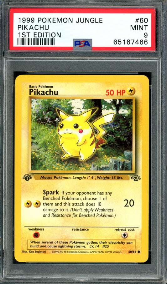 PSA 9 1st Edition Pikachu (60/64) [Jungle]