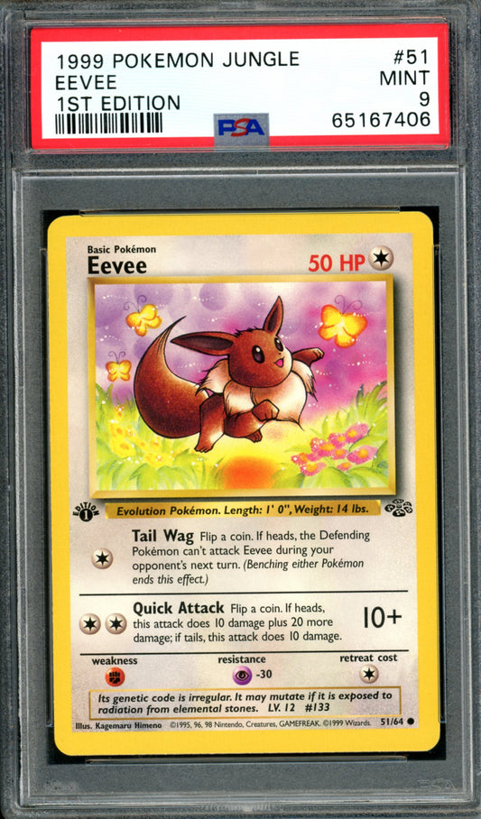 PSA 9 1st Edition Eevee (51/64) [Jungle]