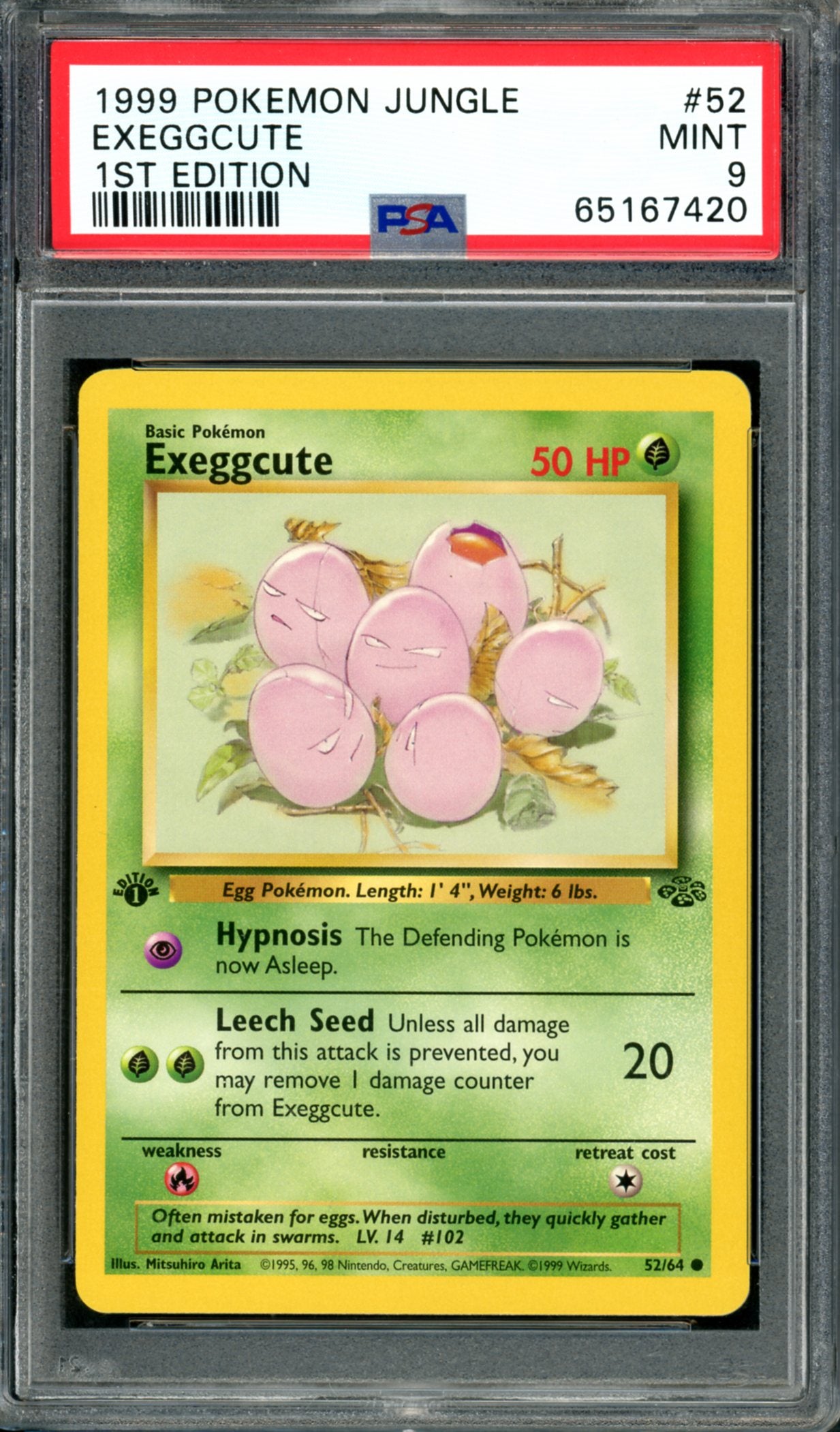 PSA 9 1st Edition Exeggcute (52/64) [Jungle]