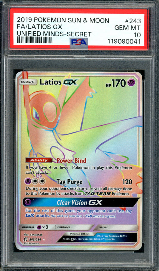 PSA 10 Latios GX (243/236) [Unified Minds]