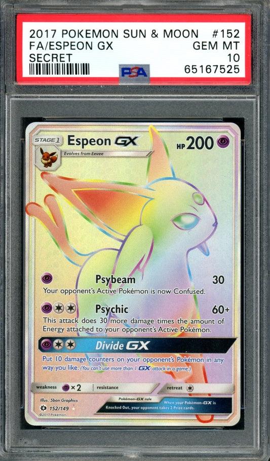 PSA 10 Espeon GX (152/149) [Sun & Moon]