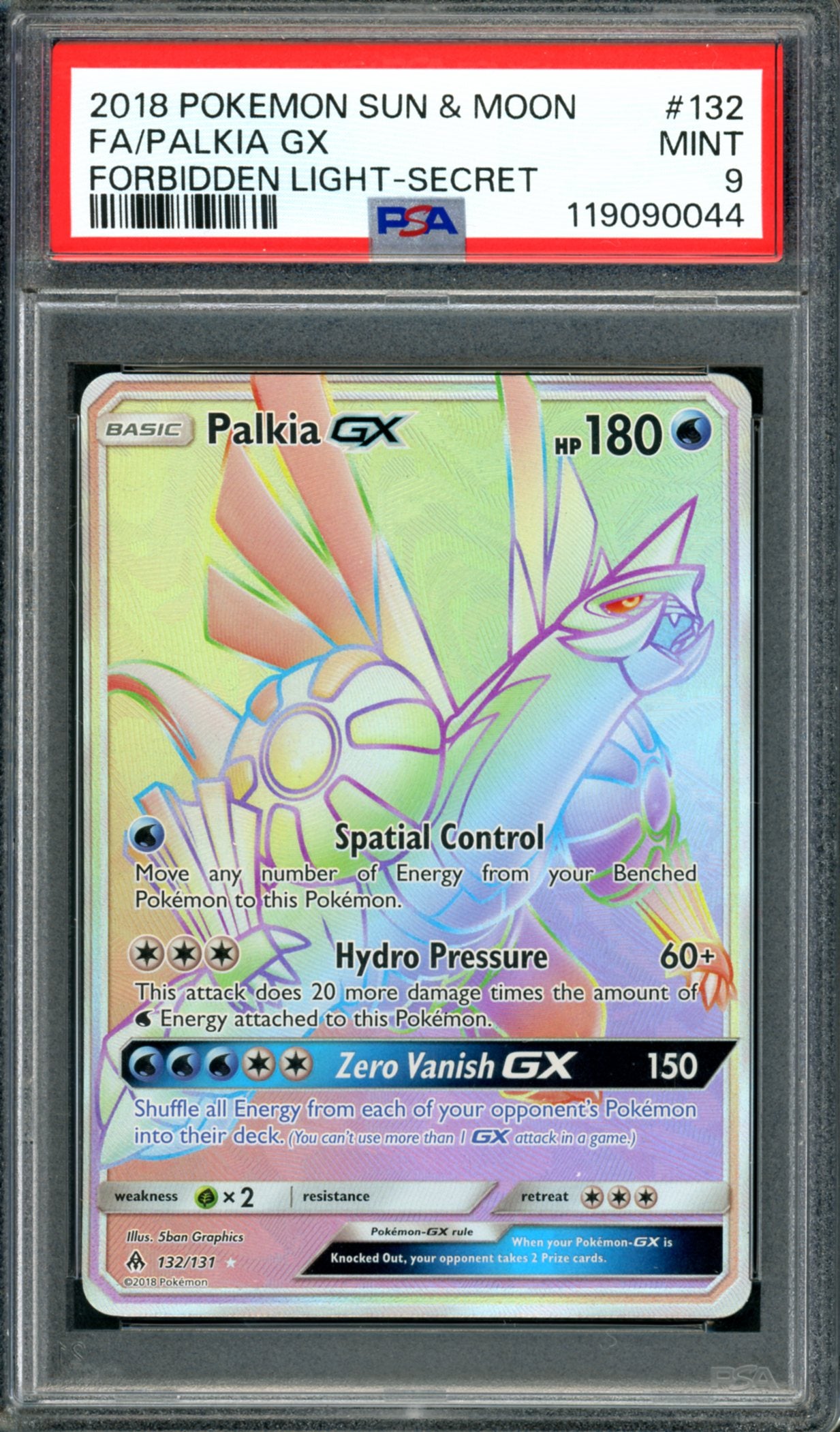 PSA 9 Palkia GX (243/149) [Forbidden Light]