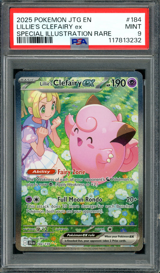 PSA 9 Lillie's Clefairy EX (184/159) [Journey Together]