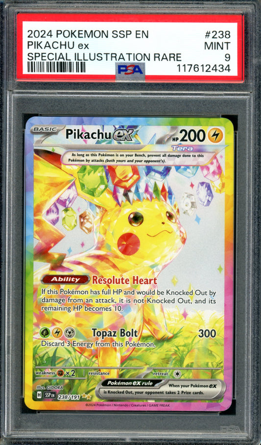 PSA 9 Pikachu EX (238/191) [Surging Sparks]