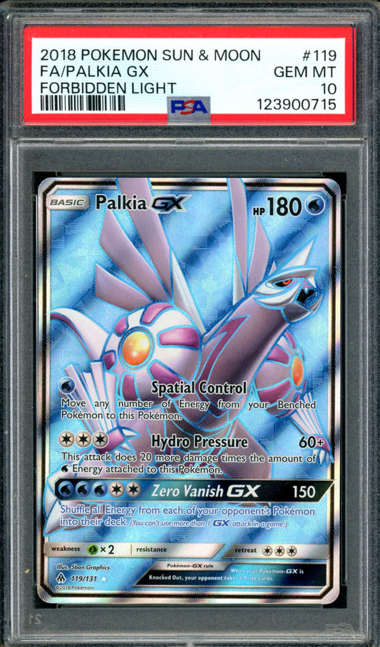 PSA 10 Palkia GX (119/131) [Forbidden Light]