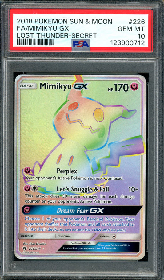 PSA 10 Mimikyu GX (226/214) [Lost Thunder]