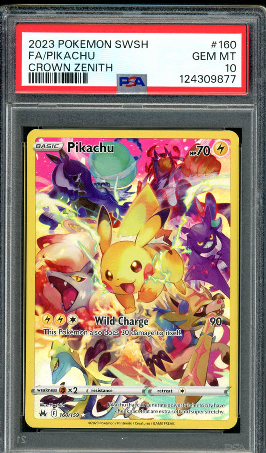 PSA 10 Pikachu (160/159) [Crown Zenith]