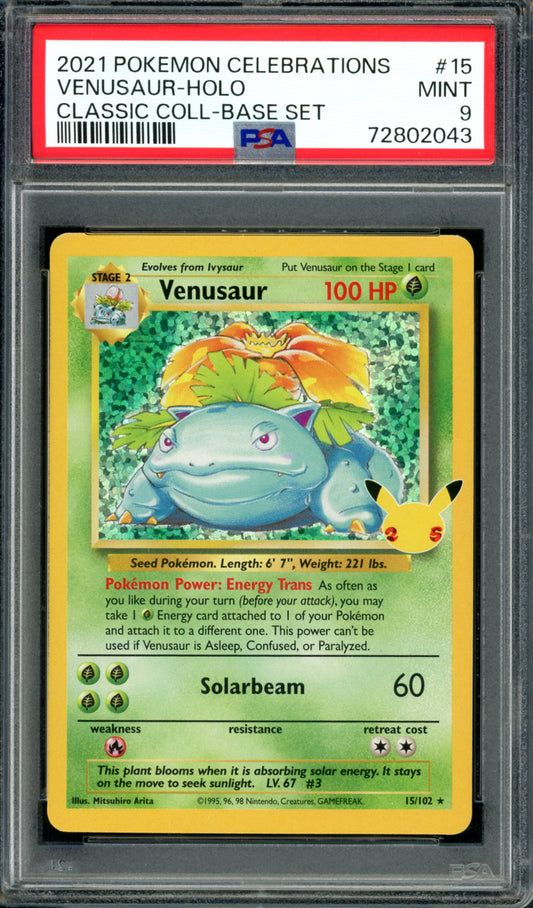 PSA 9 Venusaur (15/102) [Celebrations]