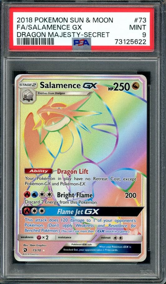 PSA 9 Salamence GX (73/70) [Dragon Majesty]