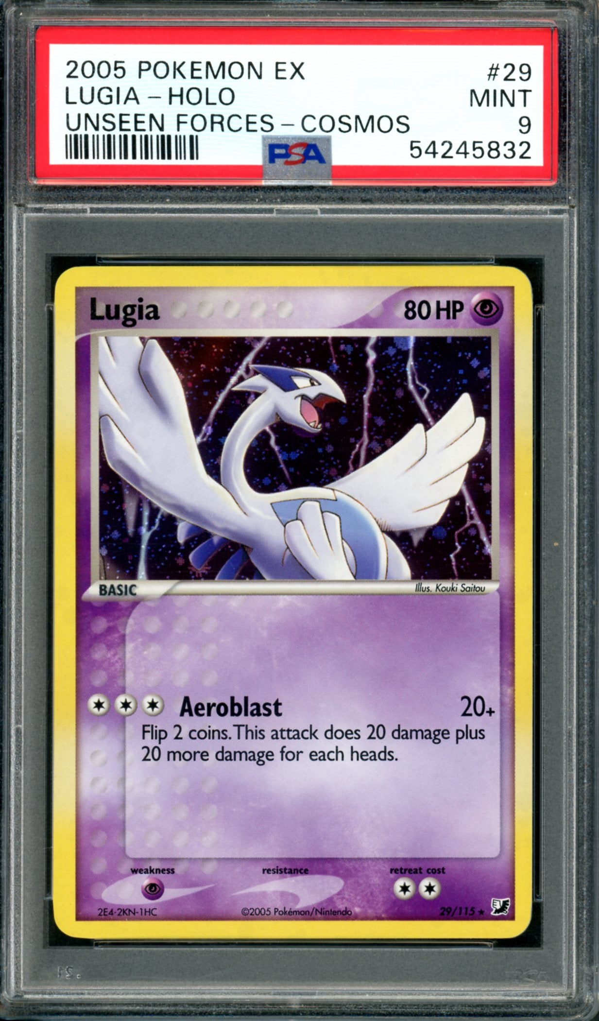 PSA 9 Lugia (29/115) [Unseen Forces]