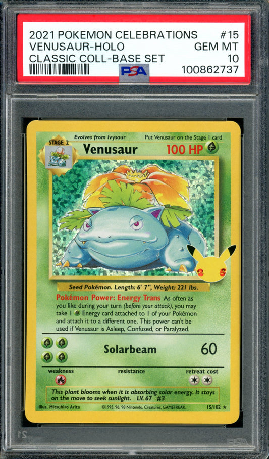 PSA 10 Venusaur (15/102) [Celebrations]