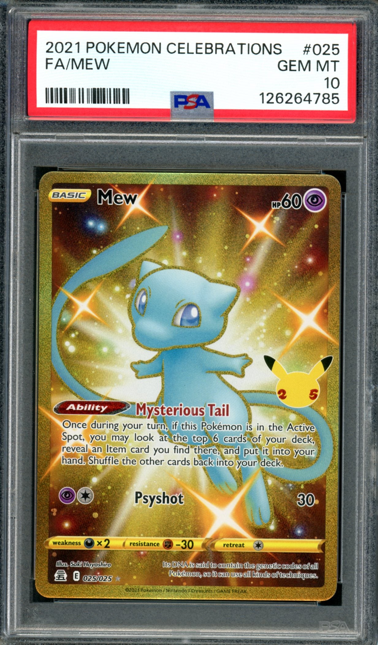 PSA 10 Mew (025/025) [Celebrations]