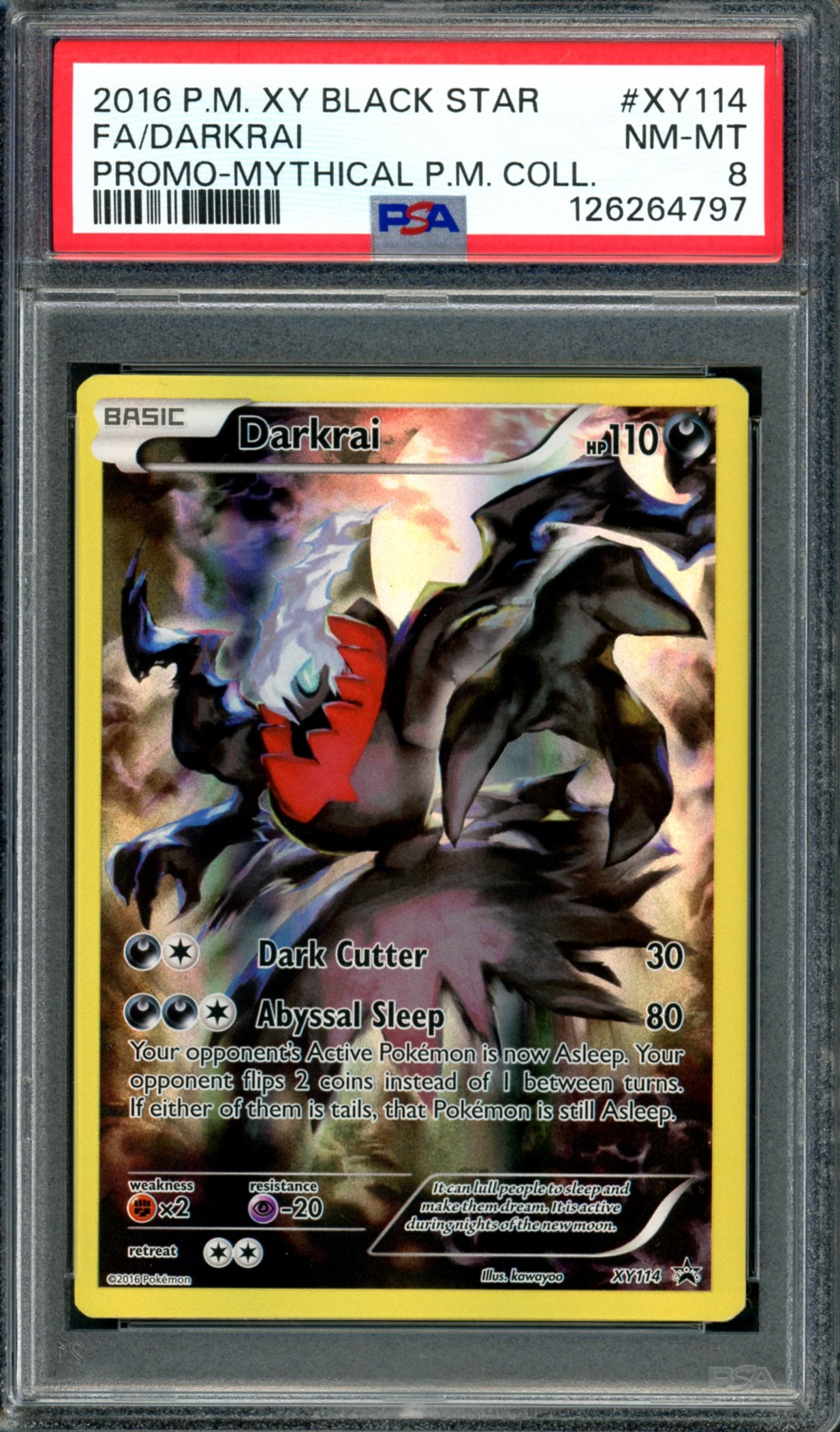 PSA 8 Darkrai (XY114) [Black Star Promo]