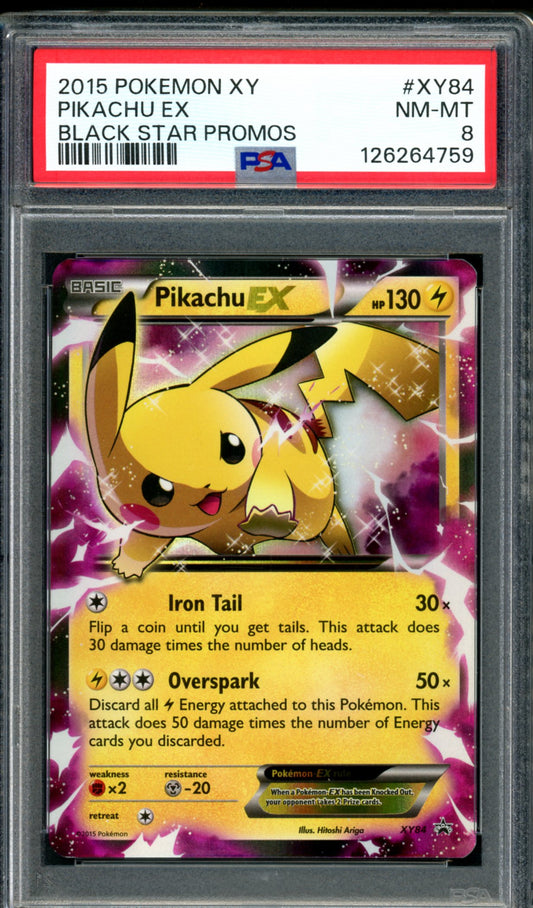 PSA 8 Pikachu EX (XY84) [Black Star Promo]