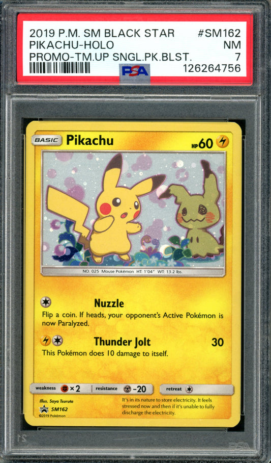 PSA 7 Pikachu (SM162) [Black Star Promo]