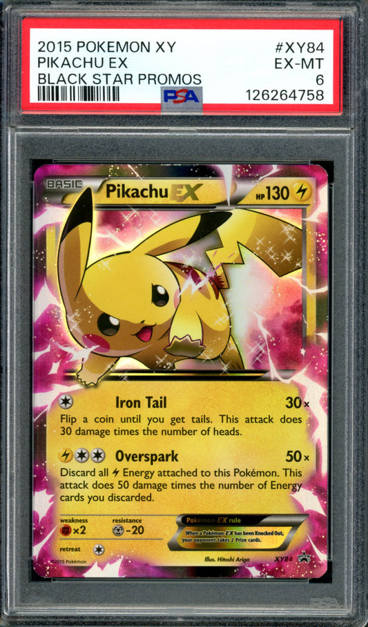 PSA 6 Pikachu EX (XY84) [Black Star Promo]