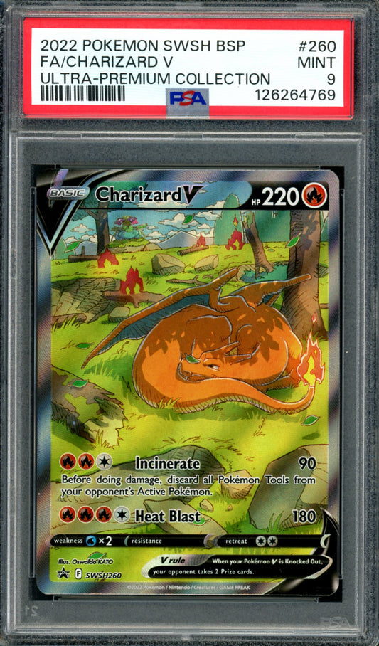 PSA 9 Charizard V (SWSH260) [Black Star Promo]