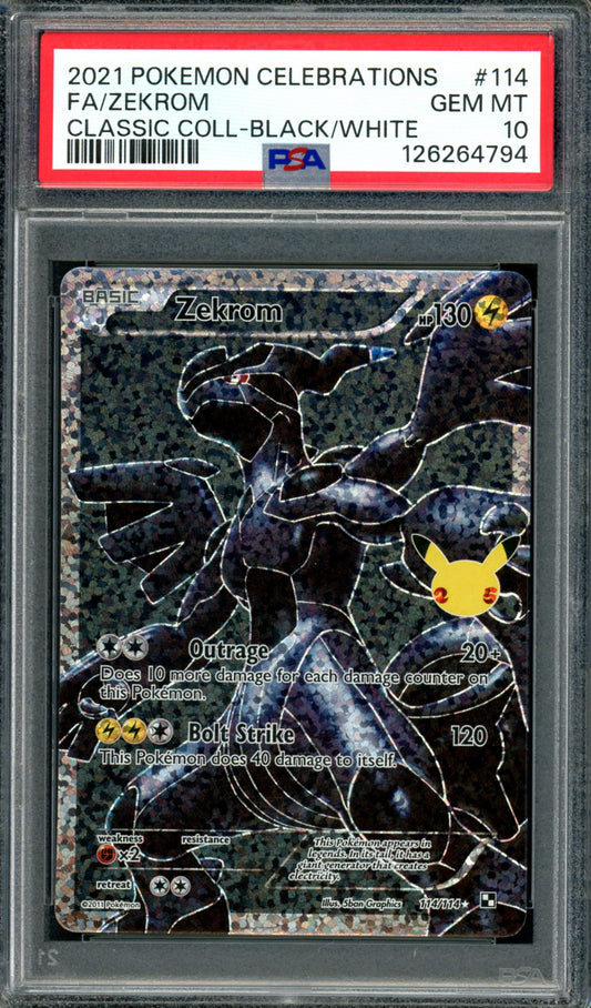 PSA 10 Zekrom (114/114) [Celebrations]