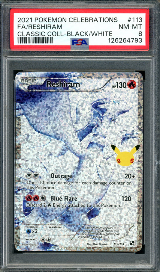 PSA 8 Reshiram (113/114) [Celebrations]