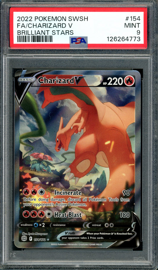 PSA 9 Charizard V (154/172) [Brilliant Stars]