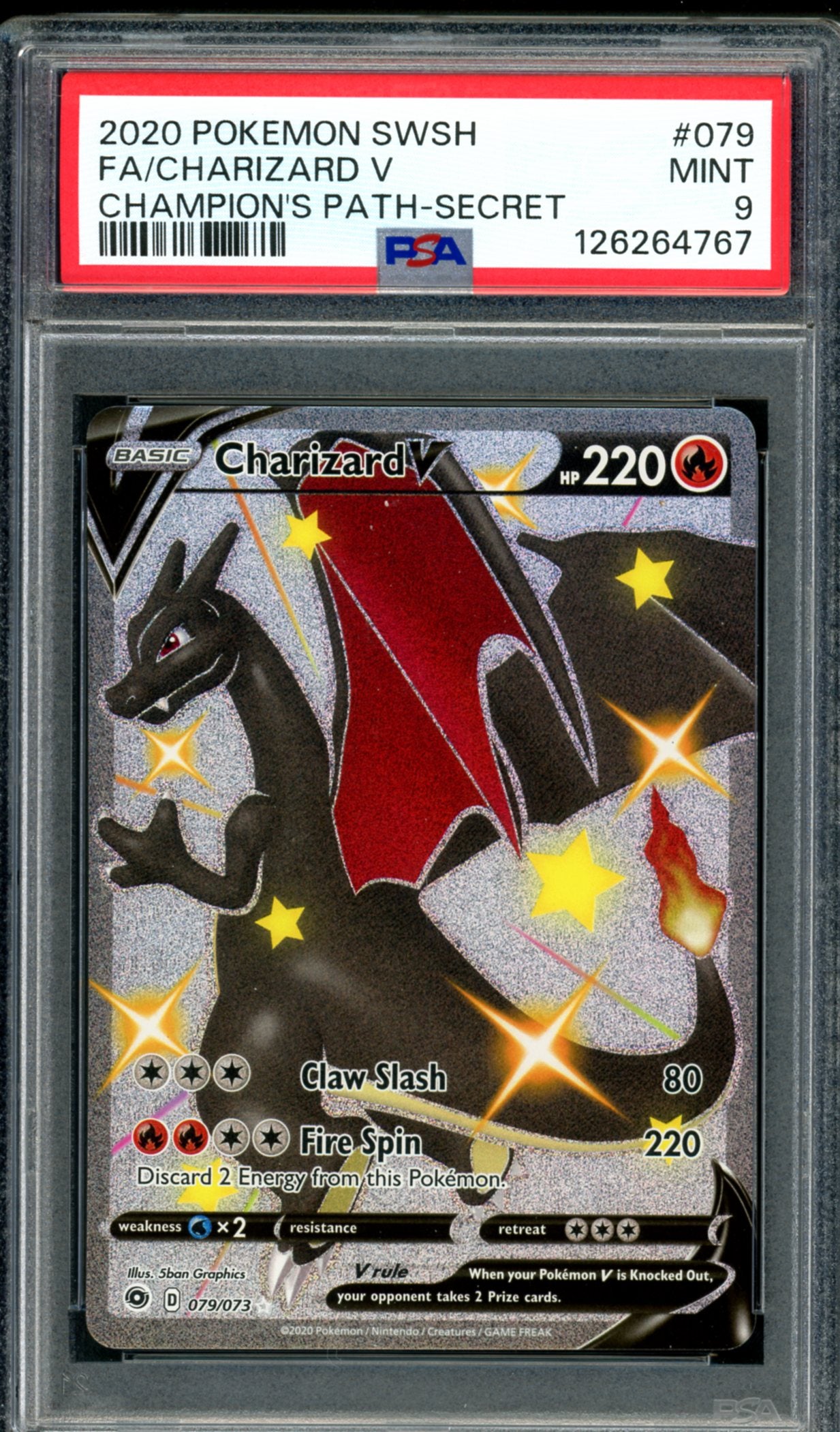 PSA 9 Charizard V (079/073) [Champions Path]