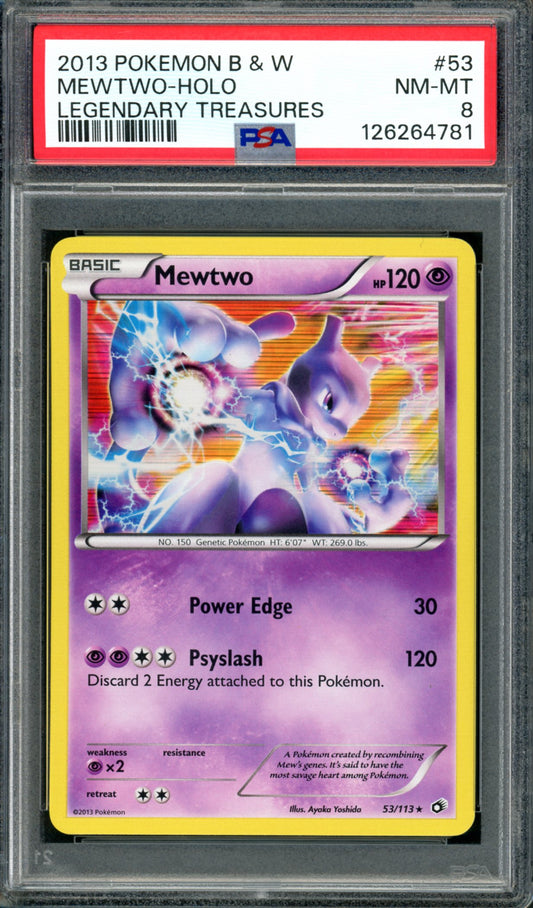 PSA 8 Mewtwo (53/113) [Legendary Treasures]