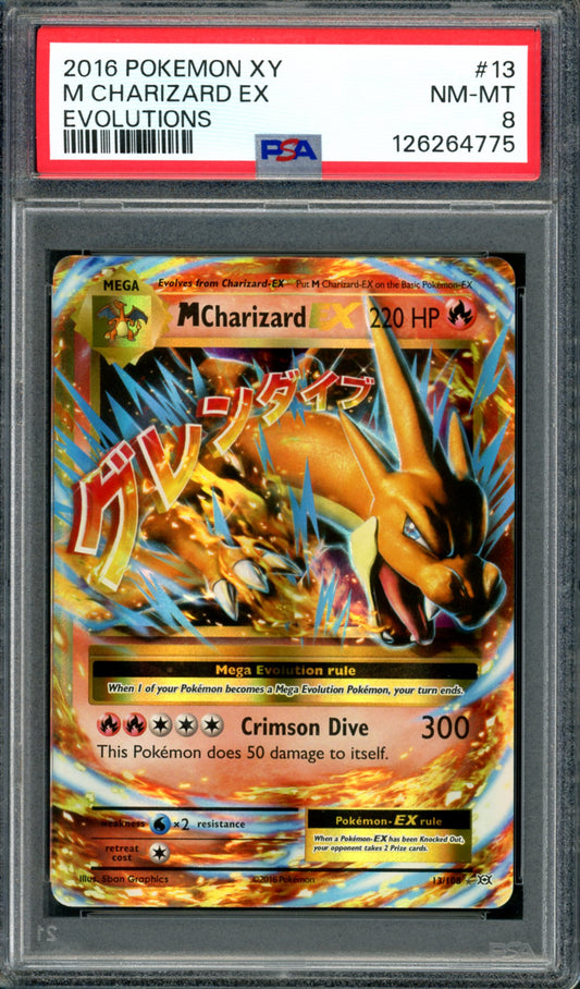 PSA 8 M Charizard EX (13/108) [Evolutions]