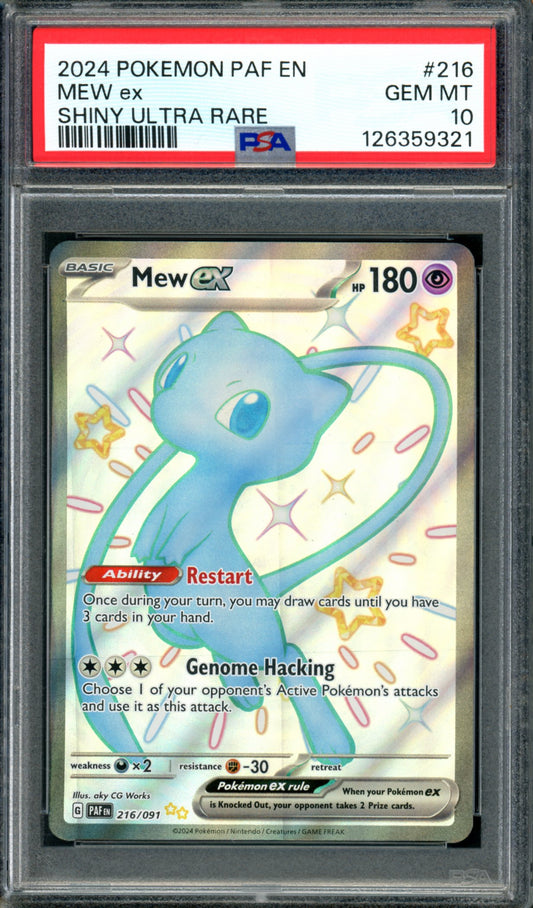 PSA 10 Mew EX (216/091) [Paldean Fates]