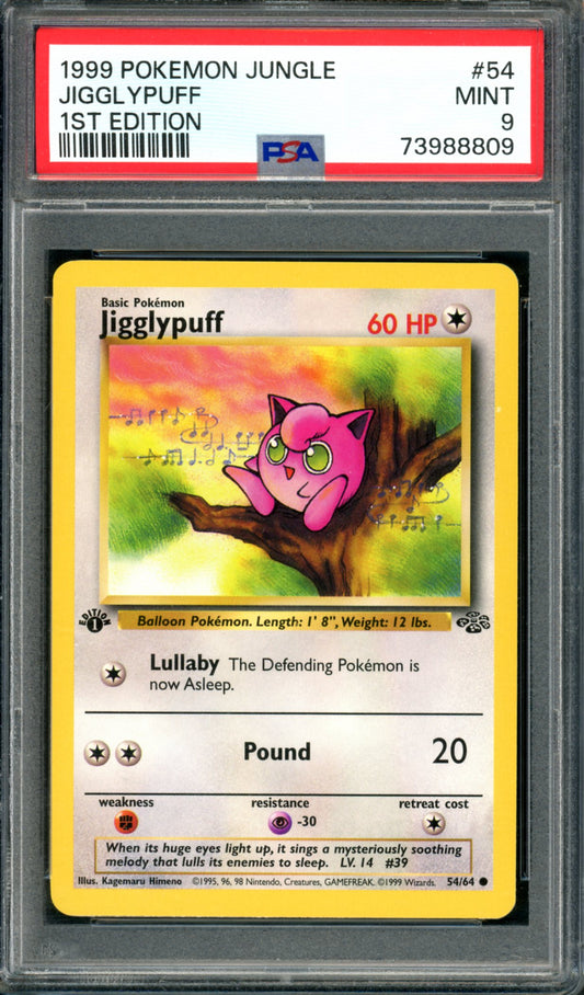 PSA 9 1st Edition Jigglypuff (54/64) [Jungle]