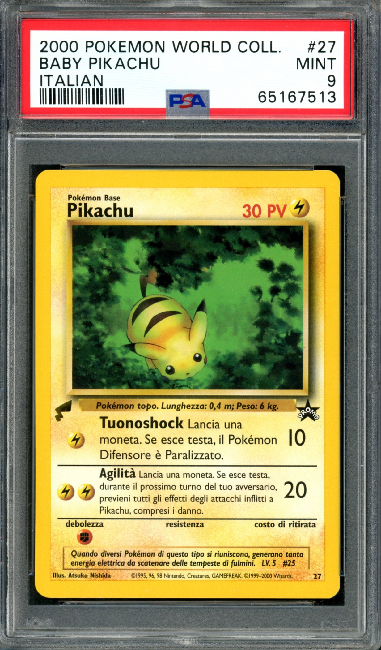 PSA 9 Pikachu Italian (27) [Pokemon World Collection]