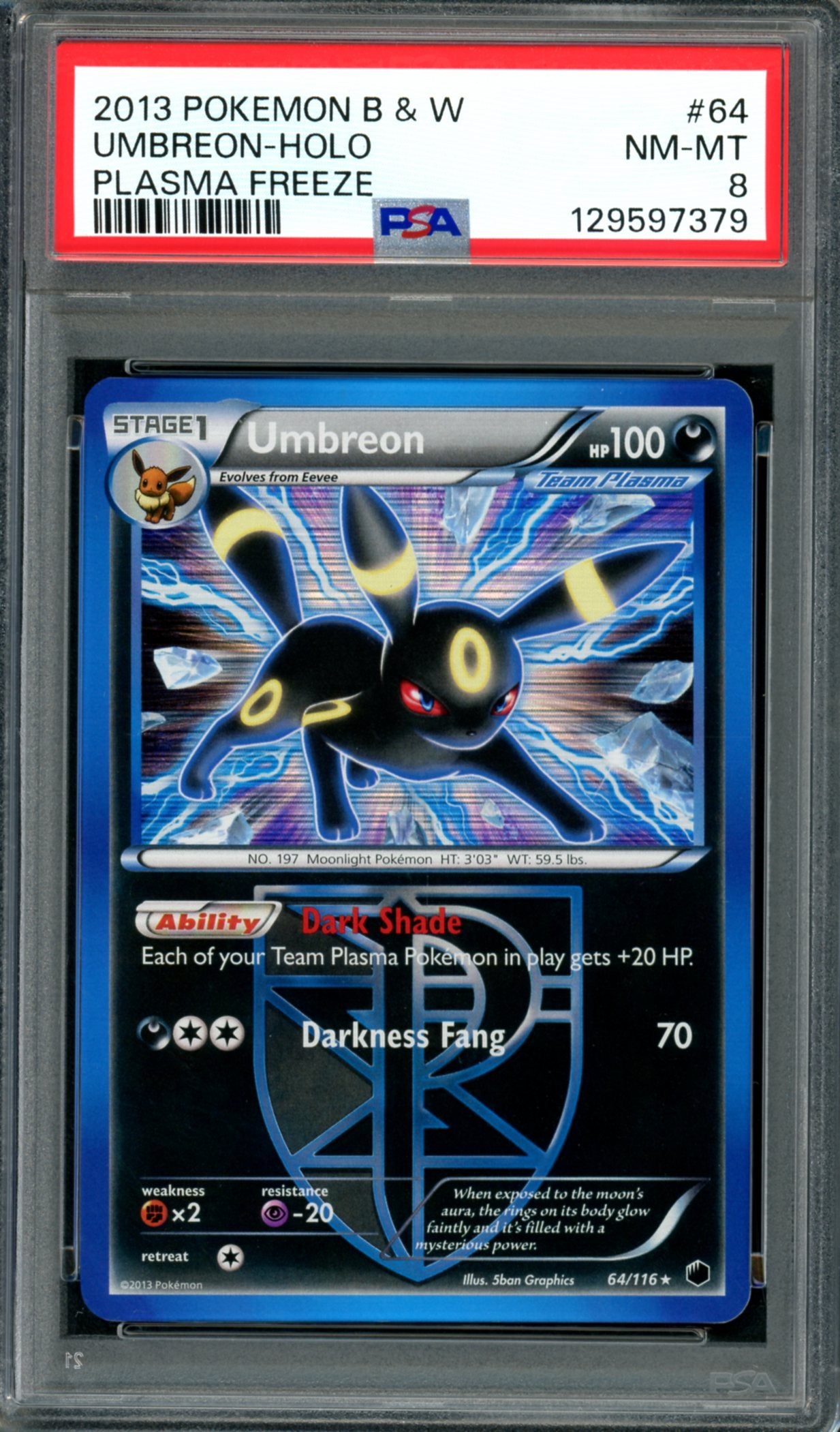 PSA 8 Umbreon (64/116) [Plasma Freeze]
