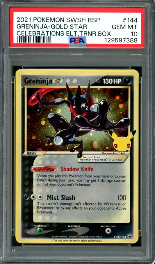 PSA 10 Greninja Gold Star (SWSH144) [Black Star Promo]