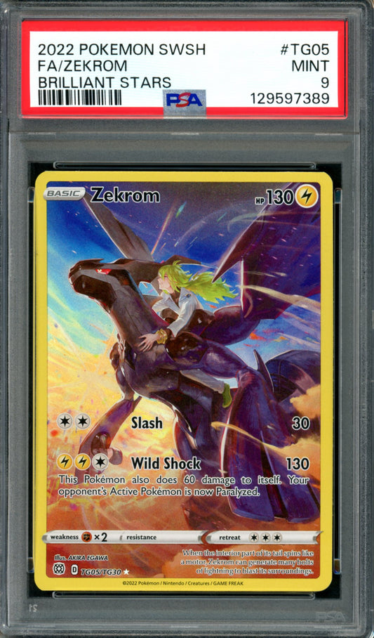 PSA 9 Zekrom (TG05/TG30) [Brilliant Stars]
