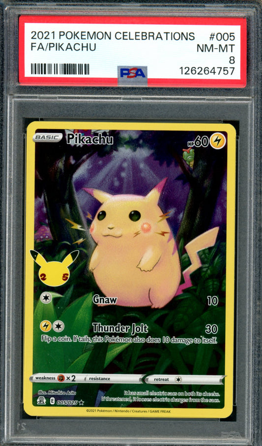 PSA 8 Pikachu (005/025) [Celebrations]