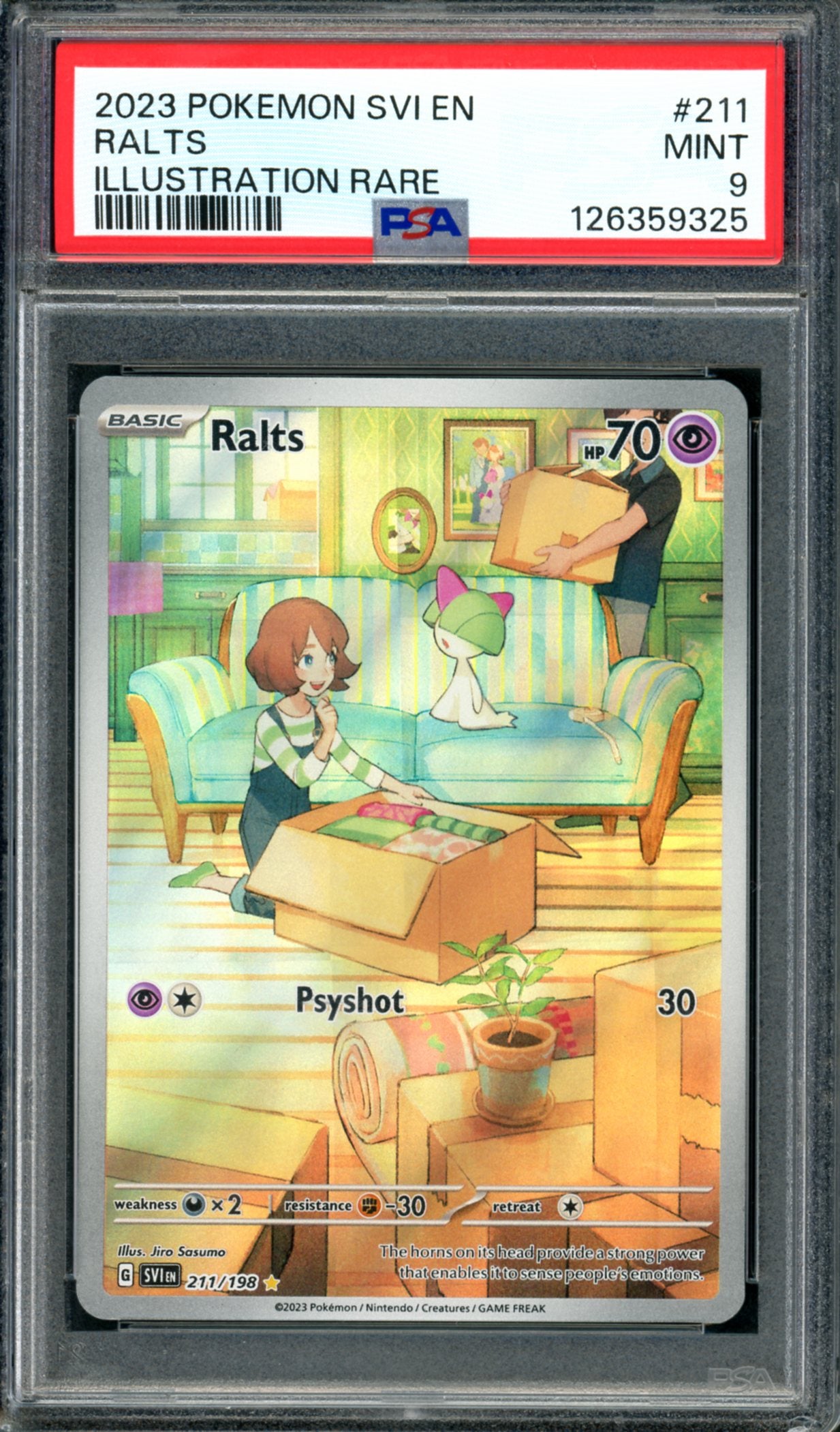 PSA 9 Ralts (211/198) [SV Base Set]