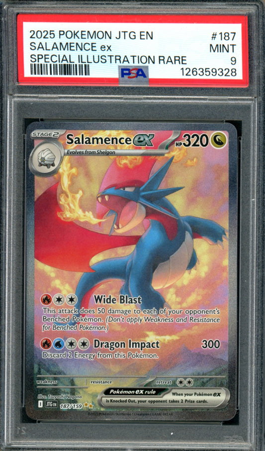 PSA 9 Salamence EX (187/159) [Journey Together]