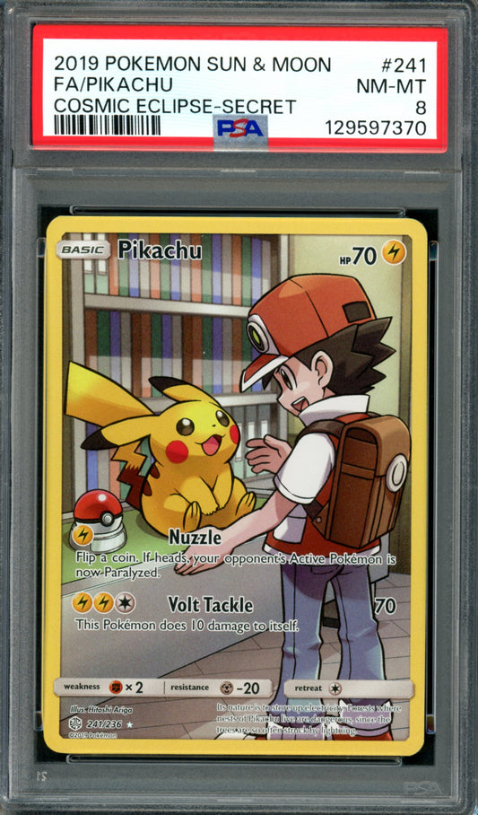 PSA 8 Pikachu (241/236) [Cosmic Eclipse]