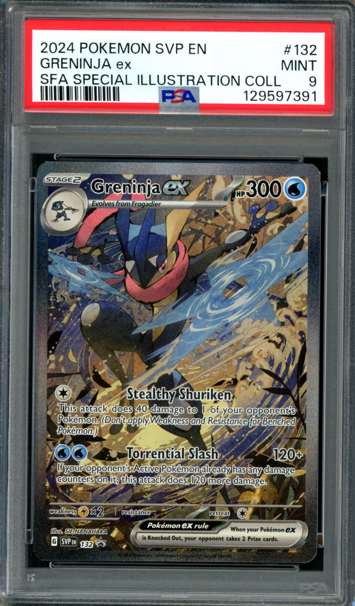 PSA 9 Greninja EX (SVP132) [Black Star Promo]