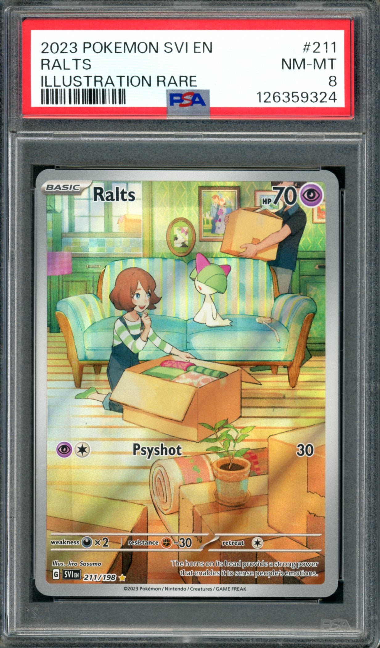 PSA 8 Ralts (211/198) [SV Base Set]