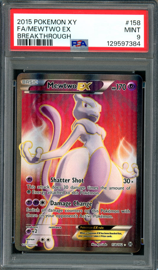 PSA 9 Mewtwo EX (158/162) [Breakthrough]