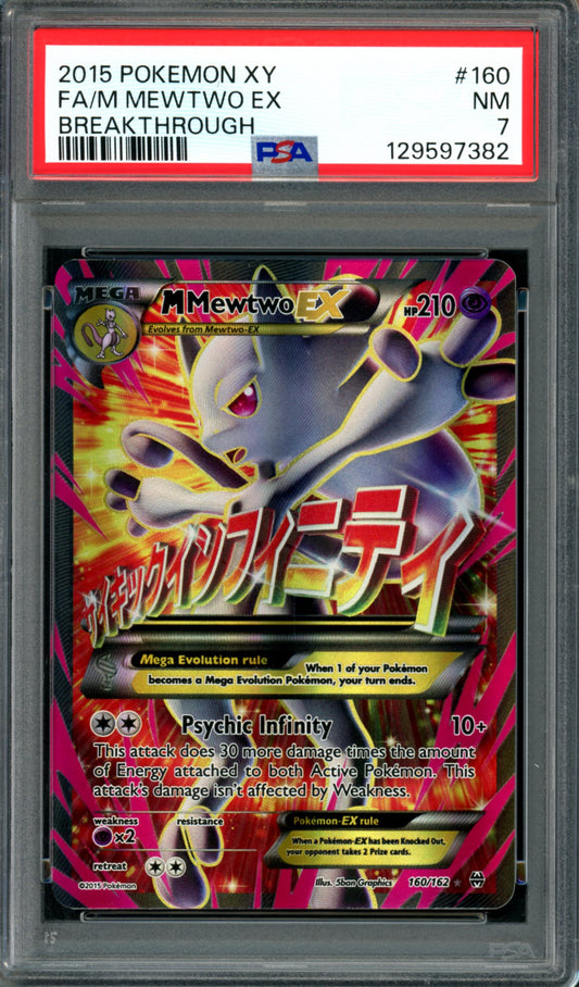 PSA 7 M Mewtwo EX (160/162) [Breakthrough]
