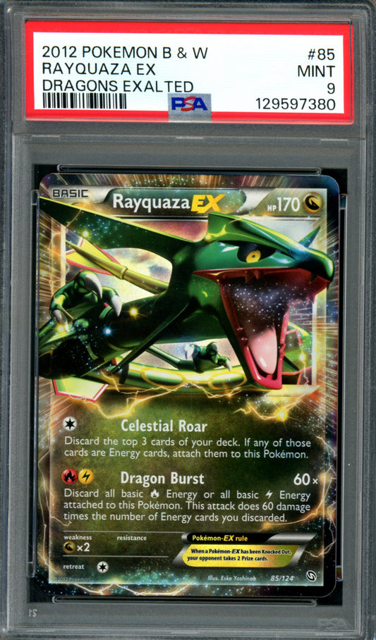 PSA 9 Rayquaza EX (85/124) [Dragons Exhalted]