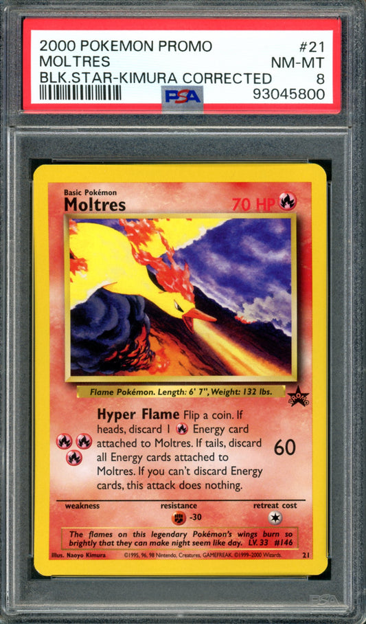 PSA 8 Moltres (21) [Black Star Promo]