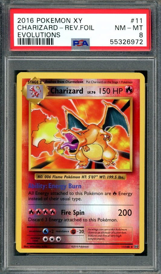 PSA 8 Charizard (11/108) [Evolutions]