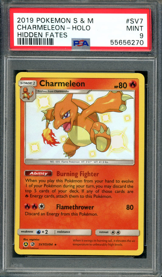 PSA 9 Charmeleon (SV7/SV94) [Hidden Fates]