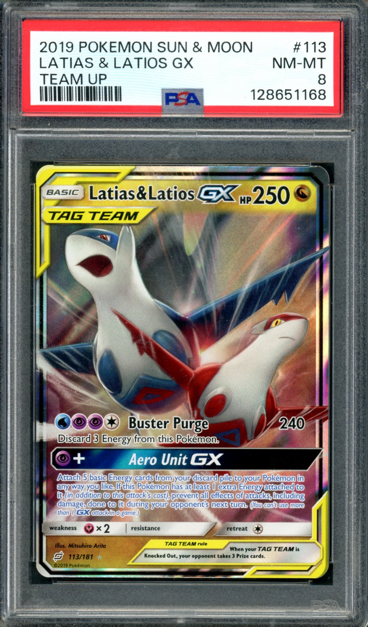 PSA 8 Latias & Latios GX (113/181) [Team Up]